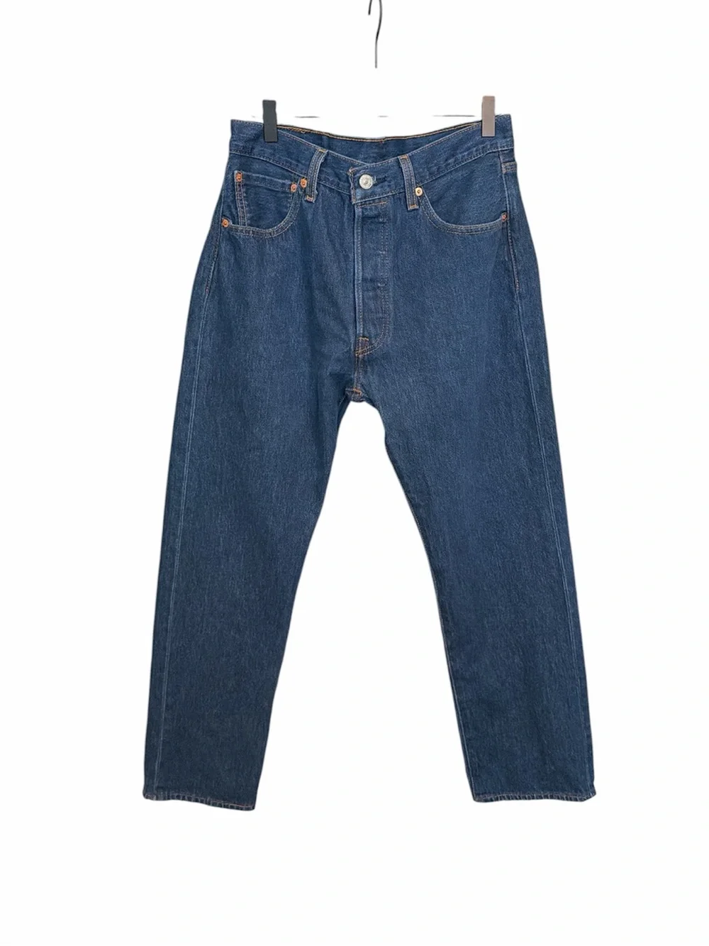 Levi’s 501 button fly straight jeans 32 x 30 dark wash‎ cotton western classic